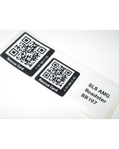 Mercedes C197 Breakdown Rescue QR Barcode Label Sticker A1975842100 New Genuine